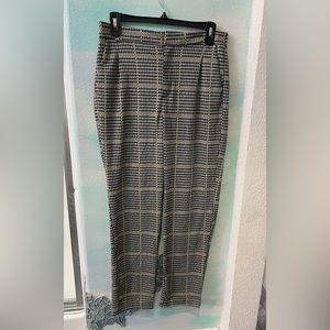 Love Tree Yellow and Black Plaid Trousers